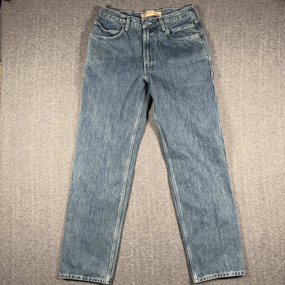 Levis 550 Carpenter Jeans Mens 34x34 Blue Relaxed Tapered Denim Workwear Y2K 07